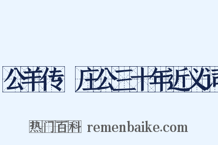 公羊传·庄公三十年近义词是什么意思的图片